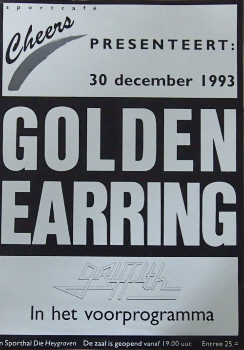 Golden Earring show poster December 30 1993 Vlijmen (Collection Edwin Knip)